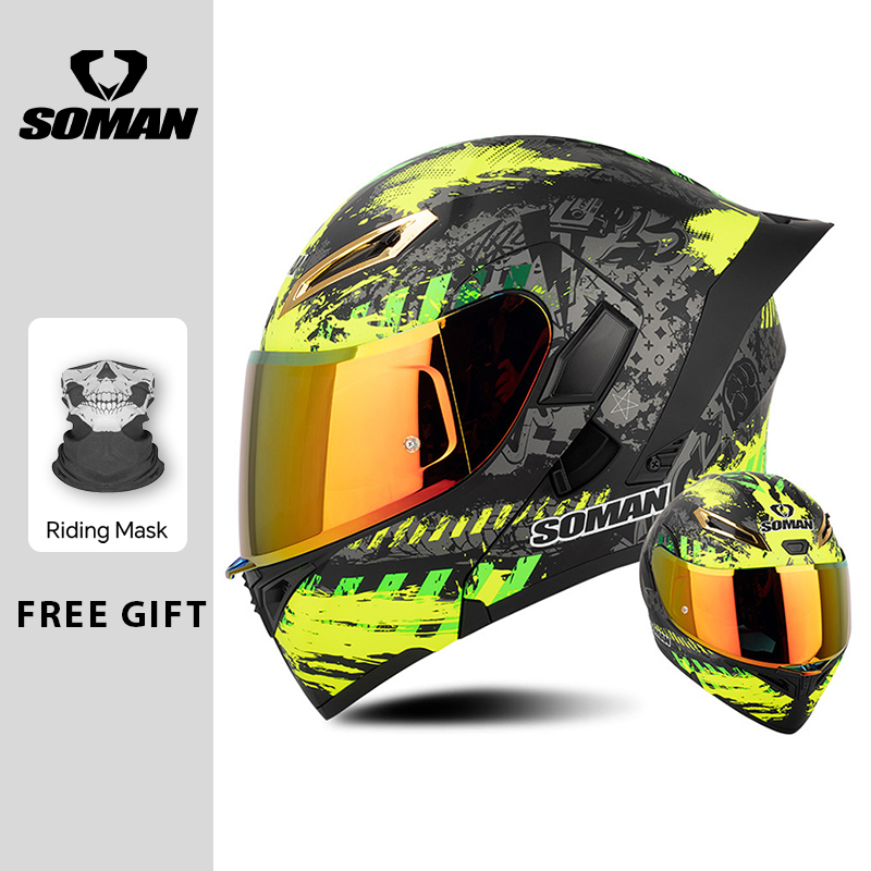Modular Flip Up Motorcycle Helmet Dot Approved - Casco da moto da uomo Casco