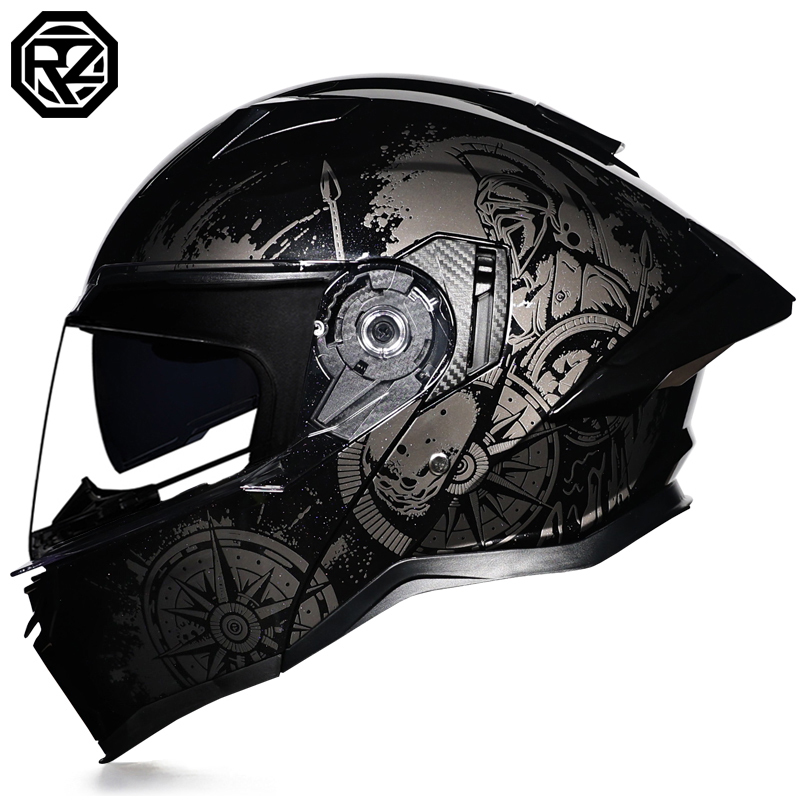 Modular Flip Up Motorcycle Helmet Dot Approved - Casco Moto Modulare ORZ-997 con Doppia