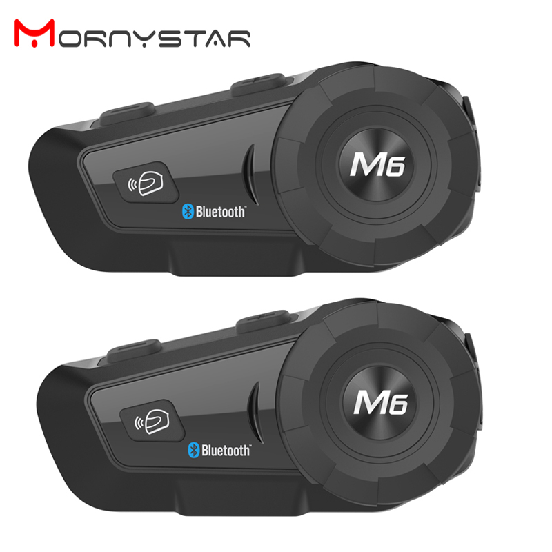 Universal Motorcycle Helmet Intercom Headset - 2 PZ MONYSTAR M6 Plus 1000