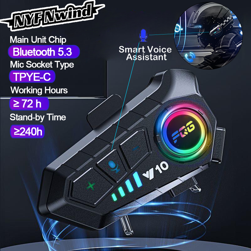 Full Face Motorcycle Helmet With Bluetooth - Moto 5.3 Bluetooth casco auricolare Wireless
