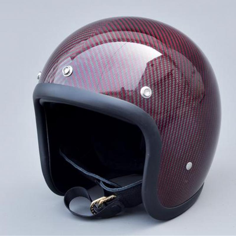Carbon Fiber Lightweight Motorcycle Helmet - Casco aperto vintage classico in fibra
