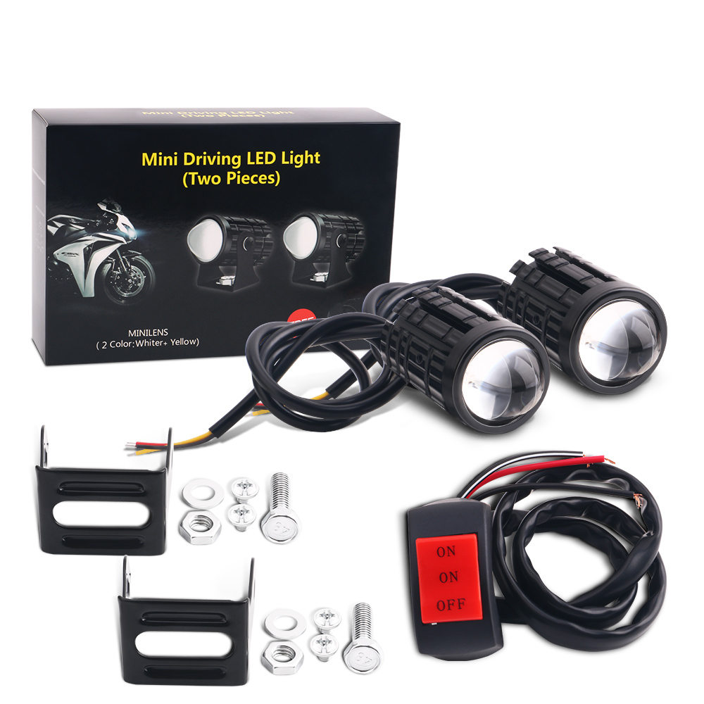 Universal Motorcycle Led Headlight Projector - 2 pezzi universale per moto faro