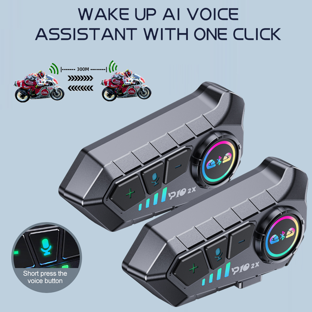 Universal Motorcycle Helmet Intercom Headset - Y10 2x Interfono per moto Auricolare