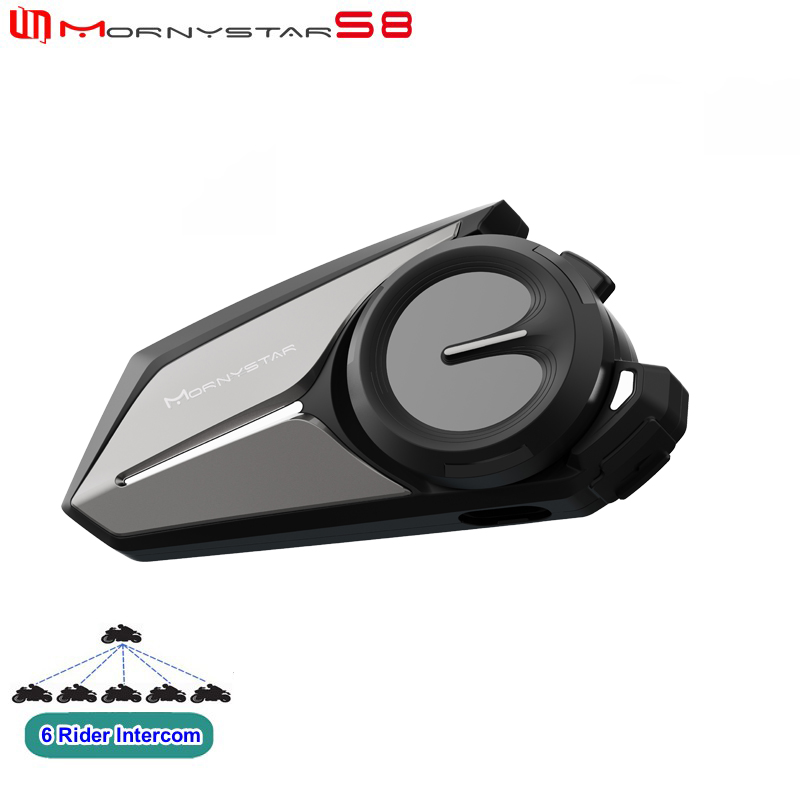 Universal Motorcycle Helmet Intercom Headset - Mornystar S8 Interfono Bluetooth per Casco