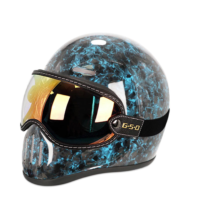 Nuovo casco integrale retrò in - Carbon Fiber Lightweight Motorcycle Helmet recensione e prezzo