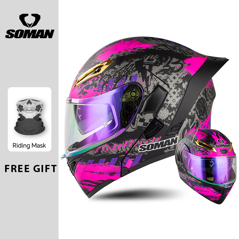 Casco da moto da uomo Casco da - Modular Flip Up Motorcycle Helmet Dot Approved recensione e prezzo