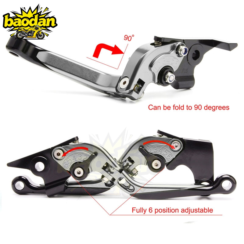 Accessori per Moto, Leve Freno - Cnc Aluminum Adjustable Brake Clutch Levers recensione e prezzo