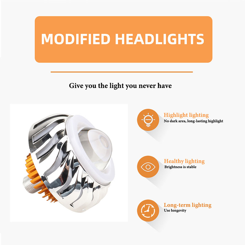1 pz Faro Moto con Doppio Anel - Universal Motorcycle Led Headlight Projector recensione e prezzo