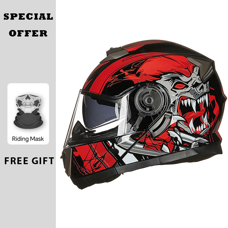 Caschi da moto Casco modulare  - Modular Flip Up Motorcycle Helmet Dot Approved recensione e prezzo