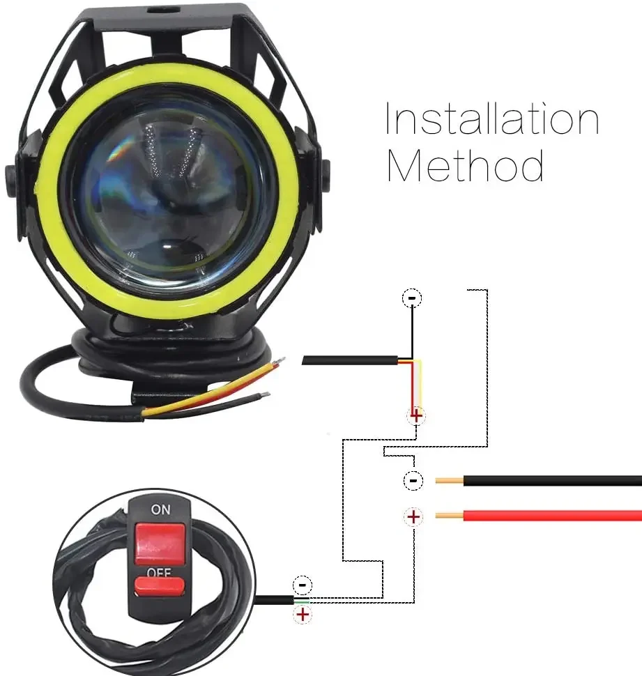 U7 LED ausiliario luminoso per - Universal Motorcycle Led Headlight Projector recensione e prezzo
