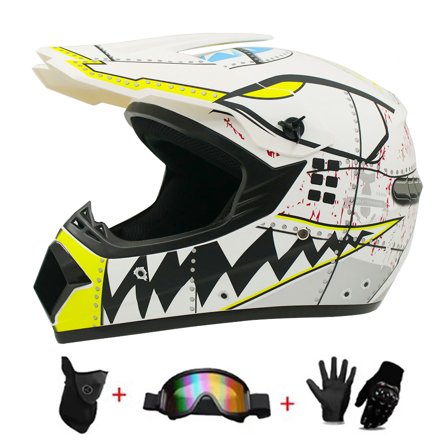Set di caschi da motocross e f - Off Road Motocross Helmet Goggles Set recensione e prezzo