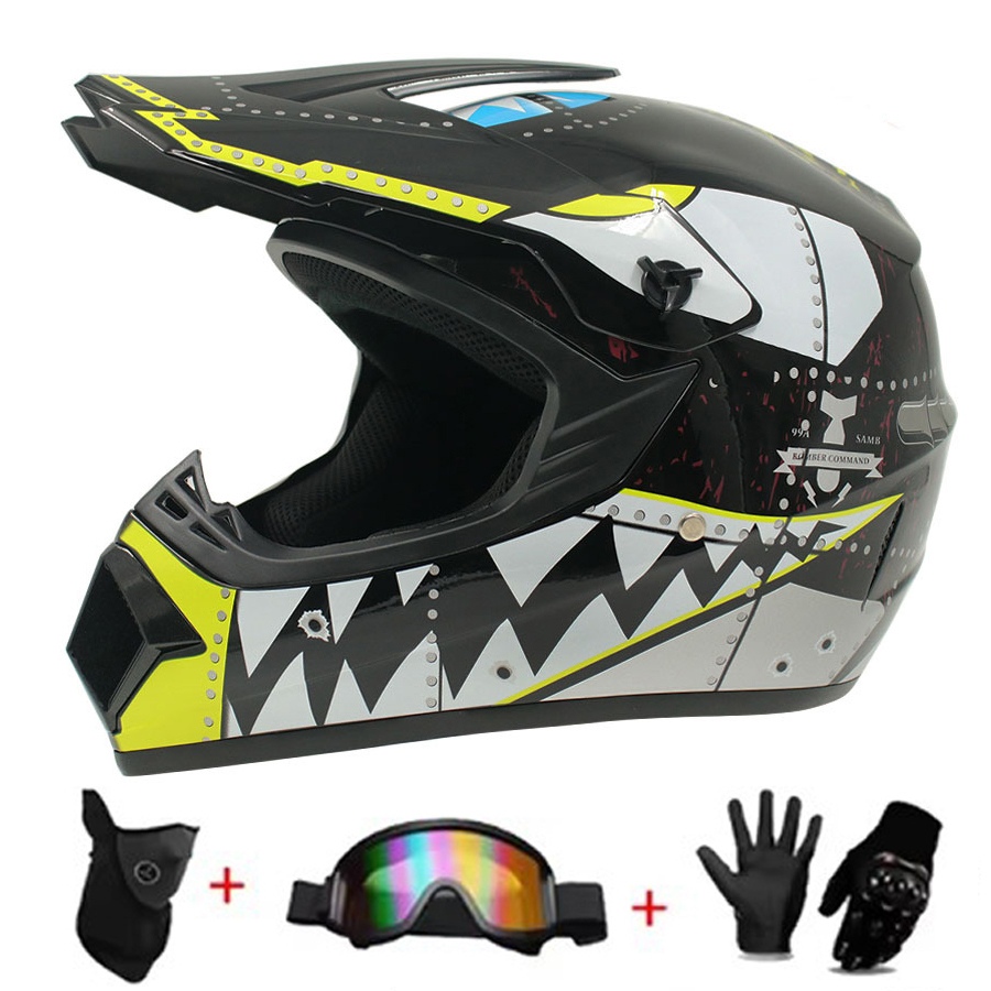 Set di caschi da motocross e f - Off Road Motocross Helmet Goggles Set recensione e prezzo