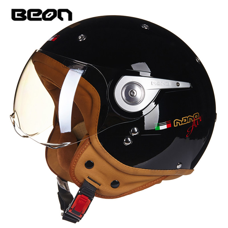 BEON B-110 Casco moto beon 3/4 - Vintage Open Face Retro Helmet recensione e prezzo