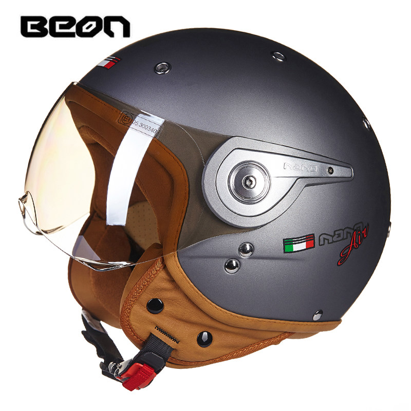 BEON B-110 Casco moto beon 3/4 - Vintage Open Face Retro Helmet recensione e prezzo