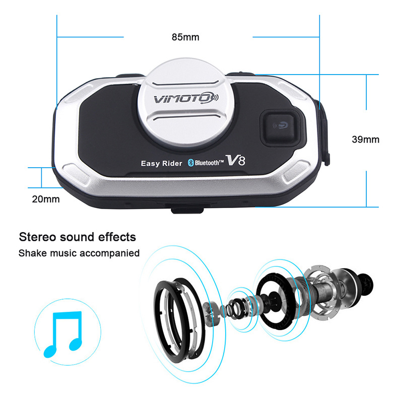 Vimoto V8 Auricolare per casco - Universal Motorcycle Helmet Intercom Headset recensione e prezzo