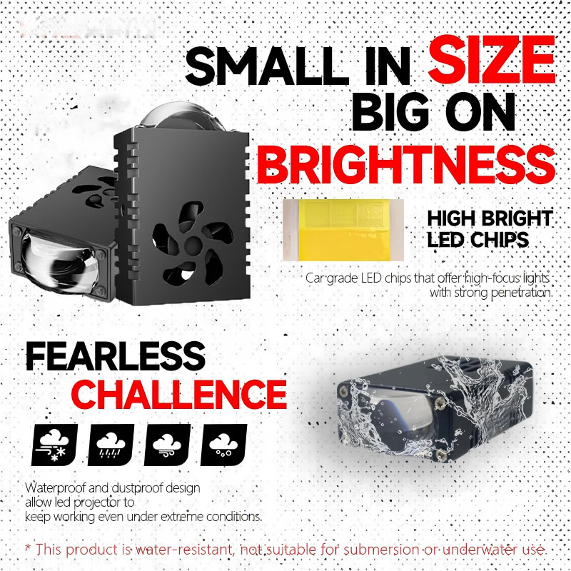 1PCS/2PCS Mini Faro LED con Le - Universal Motorcycle Led Headlight Projector recensione e prezzo