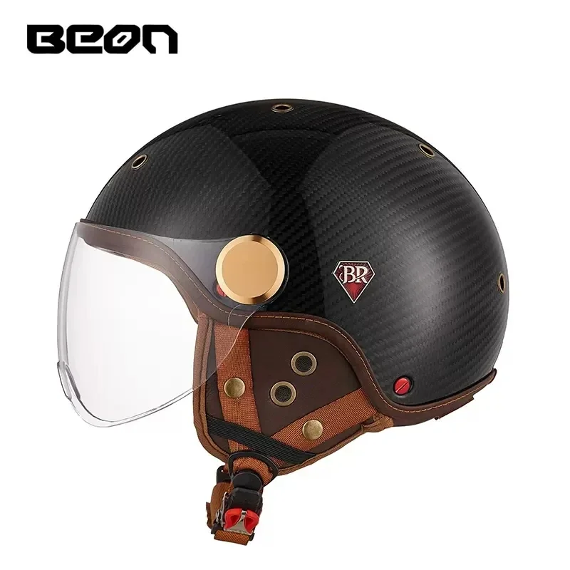 BEON BR13 Casco mezzo viso ape - Vintage Open Face Retro Helmet recensione e prezzo