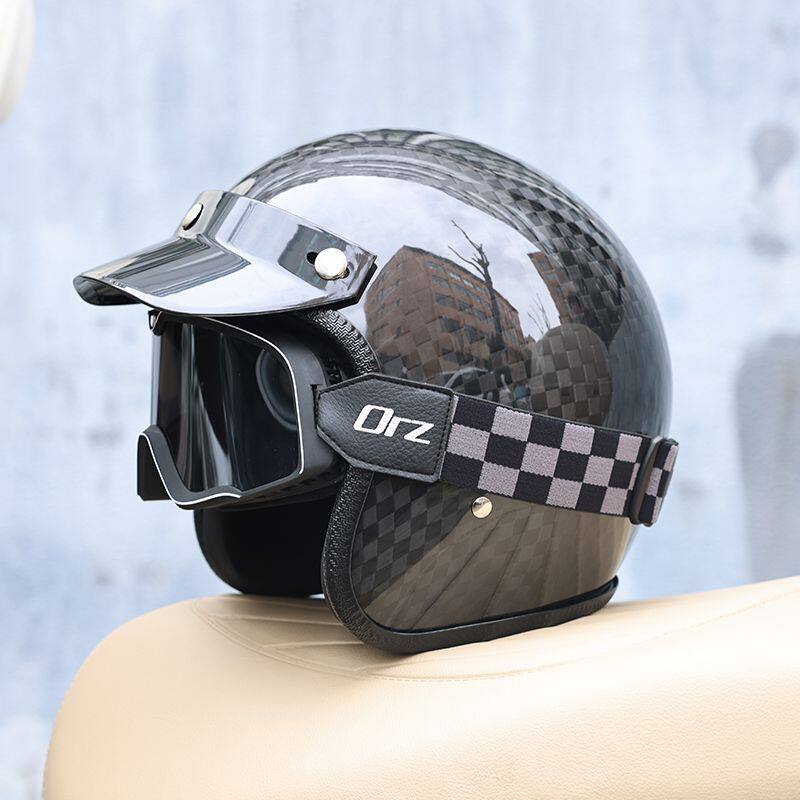 Casco Moto Vintage in Fibra di - Carbon Fiber Lightweight Motorcycle Helmet recensione e prezzo