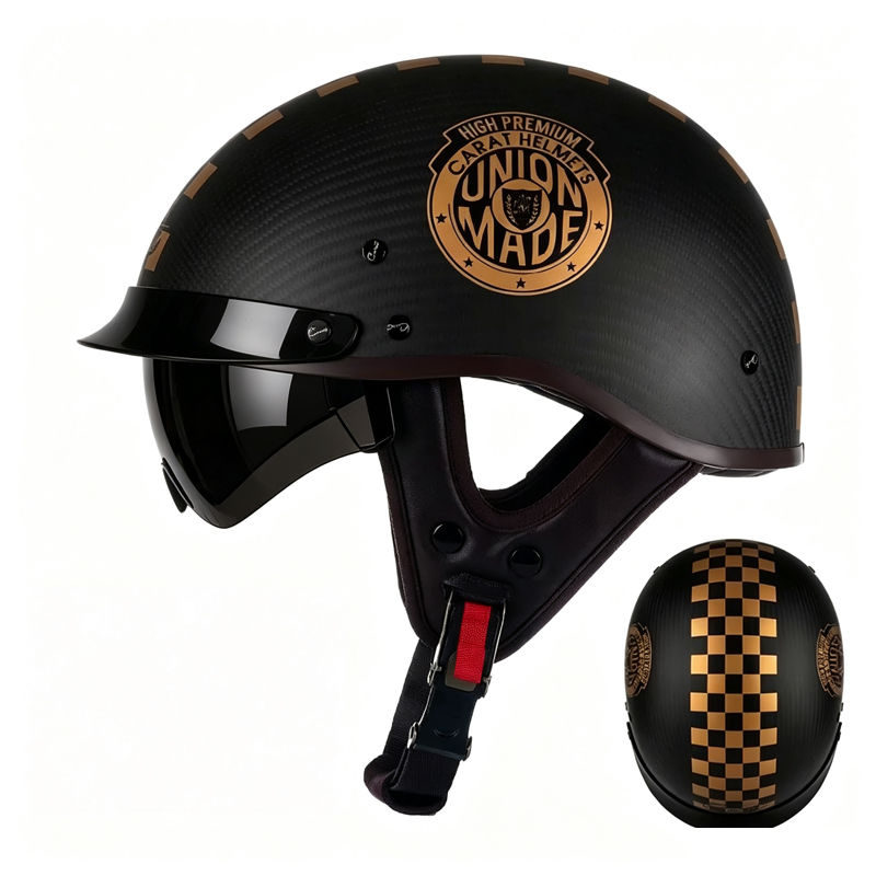 Casco Moto Aperto in Fibra di  - Carbon Fiber Lightweight Motorcycle Helmet recensione e prezzo