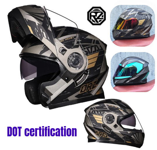 Orz Casco moto integrale con d - Dual Visor Motorcycle Racing Helmet recensione e prezzo