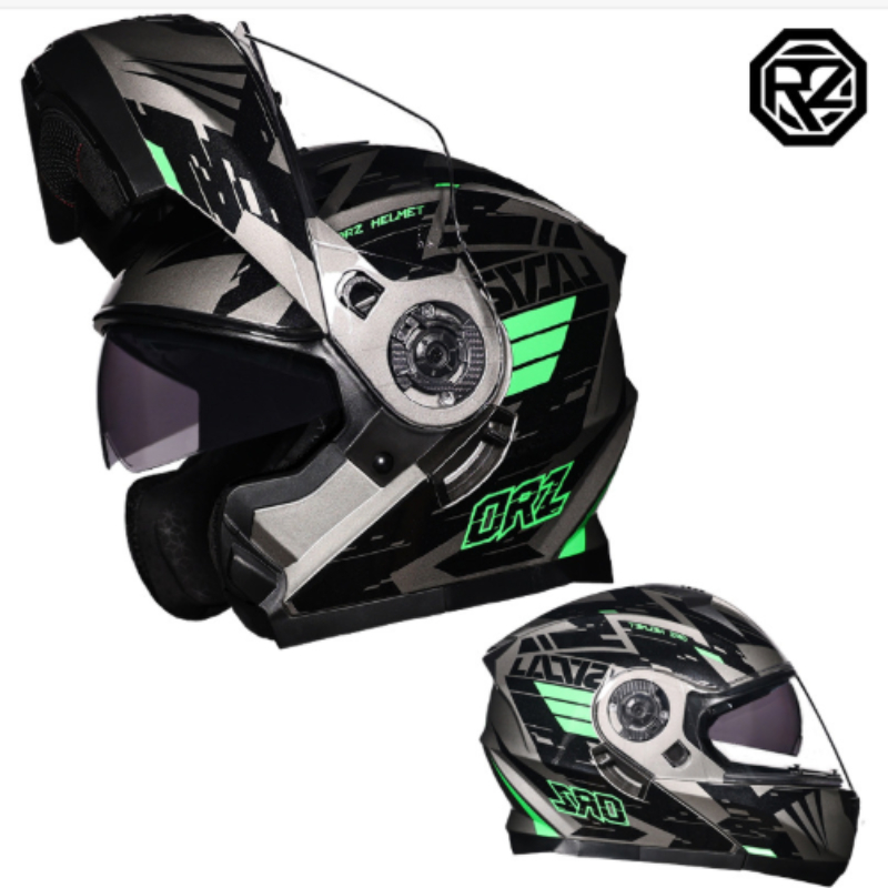 Orz Casco moto integrale con d - Dual Visor Motorcycle Racing Helmet recensione e prezzo