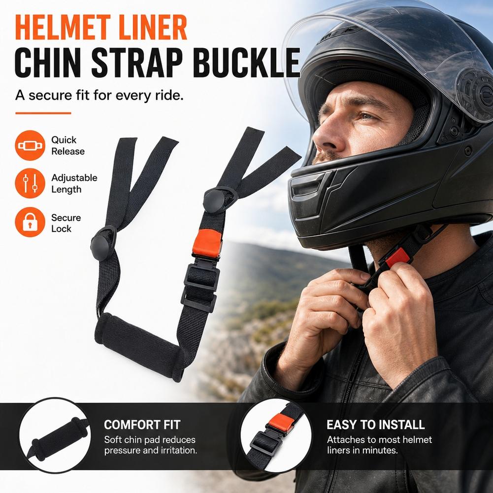 Cinturino Universale per Casco - Quick Release Buckle Motorcycle Helmet recensione e prezzo