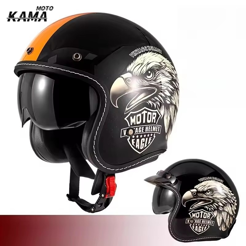 Casco Moto Aperto Vintage HOT, - Vintage Open Face Retro Helmet recensione e prezzo